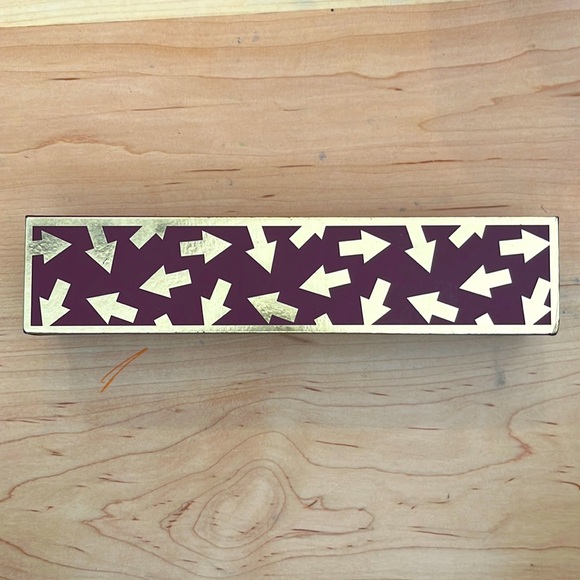 Leather RUN AWAY Cuff, Silver Tone over Gold Leather - Picture 6 of 6